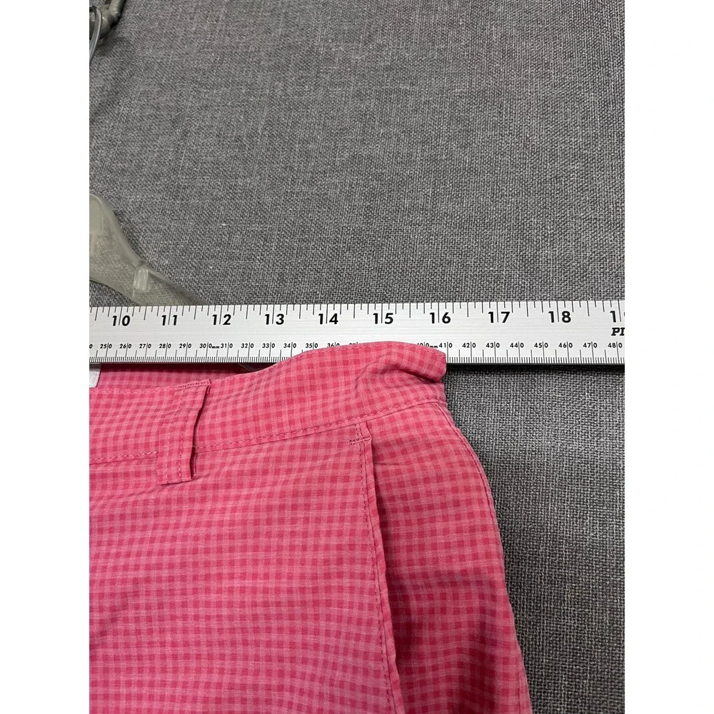 Peter Millar Mens Pink Gingham Performance Golf Shorts Size 32 Stretch Plaid